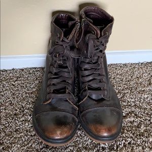 Mens Brown Leather Diesel Boots 
